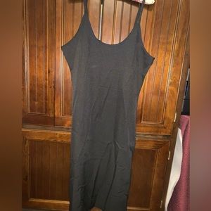 Matt Black Slip Dress